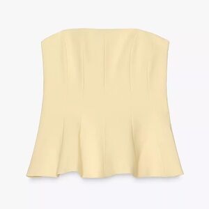 ZARA Peplum Bandeau Top